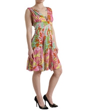 Load image into Gallery viewer, Dolce & Gabbana Multicolor Floral Silk A-Line Dress