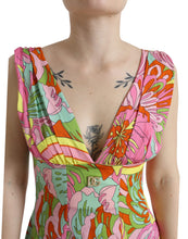 Load image into Gallery viewer, Dolce & Gabbana Multicolor Floral Silk A-Line Dress