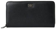 Load image into Gallery viewer, Dolce & Gabbana Elegant Black Leather Zip Wallet