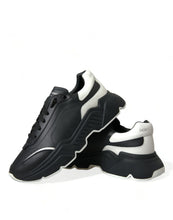 Load image into Gallery viewer, Dolce & Gabbana Black White Leather Logo Daymaster Sneakers Shoes