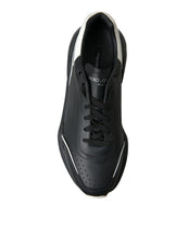Load image into Gallery viewer, Dolce & Gabbana Black White Leather Logo Daymaster Sneakers Shoes