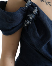 Load image into Gallery viewer, Dolce & Gabbana Elegant Two-Tone Blue Sheath Dress