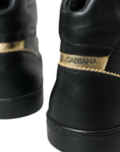 Load image into Gallery viewer, Dolce & Gabbana Black Crown Bee logo Mid Top Portofino Sneakers Shoes