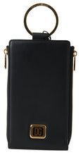 Load image into Gallery viewer, Dolce & Gabbana Elegant Black Leather Cardholder with Zip Detail