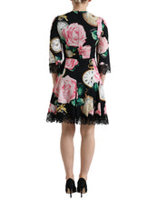 Load image into Gallery viewer, Dolce & Gabbana Enchanting Floral A-Line Dress with Sequined Detail
