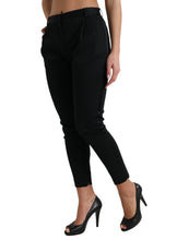 Load image into Gallery viewer, Dolce & Gabbana Black Mid Waist Skinny Cropped Pants