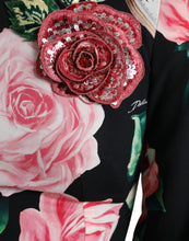 Load image into Gallery viewer, Dolce & Gabbana Enchanting Floral A-Line Dress with Sequined Detail