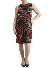 Load image into Gallery viewer, Dolce & Gabbana Elegant Leopard Floral A-Line Dress