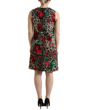 Load image into Gallery viewer, Dolce & Gabbana Elegant Leopard Floral A-Line Dress