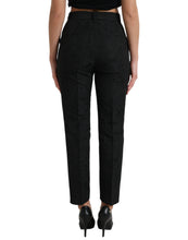 Load image into Gallery viewer, Dolce & Gabbana Black Polyester High Waist Tapered Pants