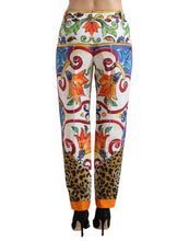 Load image into Gallery viewer, Dolce & Gabbana Majolica Print Tapered Cotton Pants