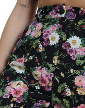 Load image into Gallery viewer, Dolce & Gabbana Black Floral Wool High Waist Wide Leg Pants