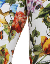 Load image into Gallery viewer, Dolce & Gabbana White Majolica Print High Waist Cropped Pants