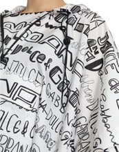 Load image into Gallery viewer, Dolce & Gabbana White Logo Print Hooded Blouson T-shirt Top