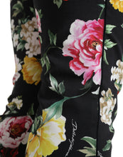 Load image into Gallery viewer, Dolce & Gabbana Black Floral Print Mid Waist Cropped Pants