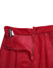 Load image into Gallery viewer, Dolce & Gabbana Chic Red High Waist Sheer Midi Skirt