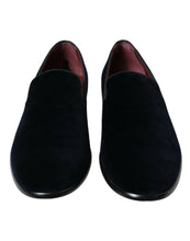 Load image into Gallery viewer, Dolce & Gabbana Black Velvet Loafers Formal Dress Shoes