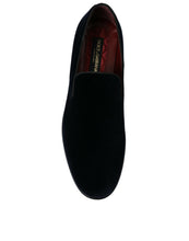 Load image into Gallery viewer, Dolce & Gabbana Black Velvet Loafers Formal Dress Shoes