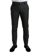 Load image into Gallery viewer, Dolce & Gabbana Dark Gray Stretch Slim Formal Pants
