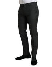 Load image into Gallery viewer, Dolce & Gabbana Dark Gray Stretch Slim Formal Pants