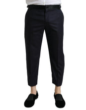 Load image into Gallery viewer, Dolce & Gabbana Blue Wool Cropped Tapered Pants