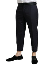 Load image into Gallery viewer, Dolce & Gabbana Blue Wool Cropped Tapered Pants