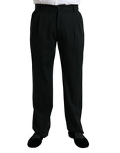 Load image into Gallery viewer, Dolce & Gabbana Black Wool Formal Straight Fit Dress Pants
