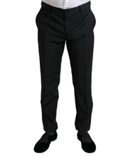Load image into Gallery viewer, Dolce & Gabbana Black Striped slim fit Formal Pants