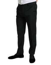 Load image into Gallery viewer, Dolce & Gabbana Black Striped slim fit Formal Pants