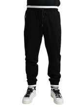 Load image into Gallery viewer, Dolce & Gabbana Black Cotton Logo Sweatpants Jogging Pants
