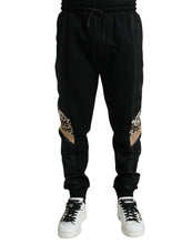 Load image into Gallery viewer, Dolce & Gabbana Black Cotton Slim Stretch Jogger Pants
