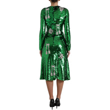 Load image into Gallery viewer, Dolce & Gabbana Green Sequin Swarovski Crystal Dress
