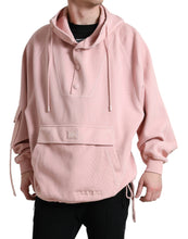 Load image into Gallery viewer, Dolce & Gabbana Pink Cotton Hooded Pockets Pullover Sweater