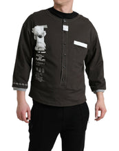 Load image into Gallery viewer, Dolce & Gabbana Dark Gray Cotton Button Down Pullover Sweater