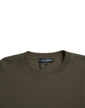 Load image into Gallery viewer, Dolce & Gabbana Green Cotton Crew Neck Men Pullover Sweater