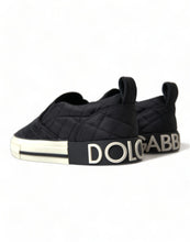 Load image into Gallery viewer, Dolce & Gabbana Black Quilted Slip On Low Top Sneakers Shoes