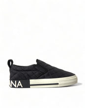 Load image into Gallery viewer, Dolce & Gabbana Black Quilted Slip On Low Top Sneakers Shoes