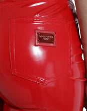 Load image into Gallery viewer, Dolce & Gabbana Shiny Red High Waist Skinny Pants