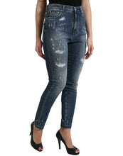 Load image into Gallery viewer, Dolce & Gabbana Dark Blue Distressed GRACE Skinny Denim Jeans