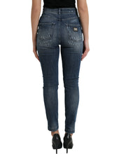 Load image into Gallery viewer, Dolce & Gabbana Dark Blue Distressed GRACE Skinny Denim Jeans