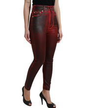 Load image into Gallery viewer, Dolce & Gabbana Black Red Ombre Cotton Skinny Denim Jeans