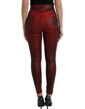Load image into Gallery viewer, Dolce & Gabbana Black Red Ombre Cotton Skinny Denim Jeans