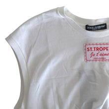 Load image into Gallery viewer, Dolce & Gabbana Elegant White Crew Neck Cotton Tank Top