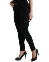 Load image into Gallery viewer, Dolce & Gabbana Black Cotton Mid Waist Skinny Denim Jeans