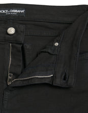 Load image into Gallery viewer, Dolce & Gabbana Black Cotton Mid Waist Skinny Denim Jeans