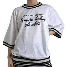 Load image into Gallery viewer, Dolce & Gabbana Elegant White Cotton Crew Neck Tee