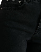 Load image into Gallery viewer, Dolce & Gabbana Black Cotton High Waist Tattered Denim Jeans