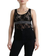Load image into Gallery viewer, Dolce & Gabbana Elegant Lace Tank Top with Logo Stripe