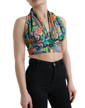 Load image into Gallery viewer, Dolce & Gabbana Elegant Silk Blend Halter Cropped Top