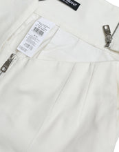 Load image into Gallery viewer, Dolce & Gabbana Black White Cotton Cut Out Waist Tapered Pants